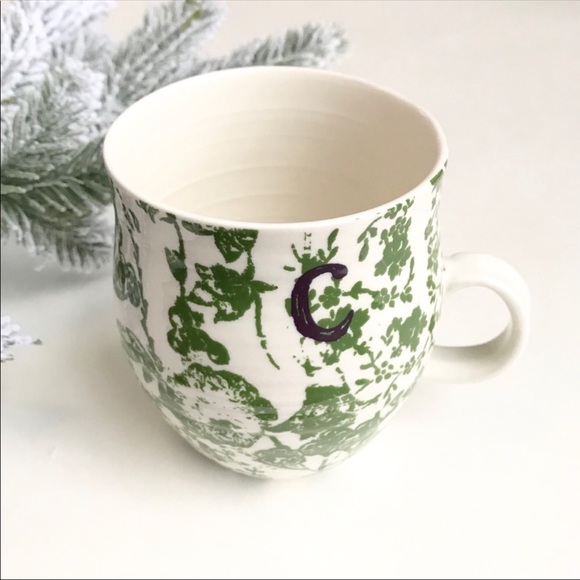 Anthropologie Homegrown Coffee Mug Monogram C - Picture 1 of 7